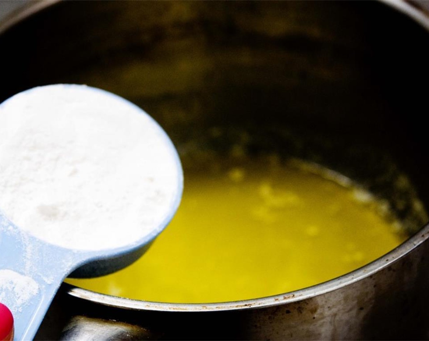 step 1 To make Bechamel Sauce: In a pot, melt the Butter (3 1/2 Tbsp). Remove from heat, and pour in All-Purpose Flour (1/3 cup). Mix until you get a smooth paste. Allow it to cook over heat for two minutes to cook out the flour taste from the roux, while you stir.