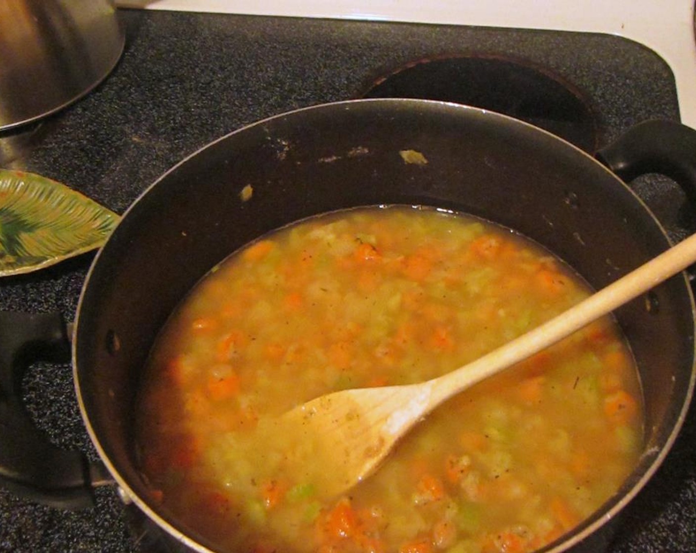 step 3 Slowly mix in Low-Sodium Chicken Broth (3 cups), stirring constantly to break up any flour clumps remaining. Bring broth to a boil, then reduce heat and simmer for 5 minutes, stirring regularly.