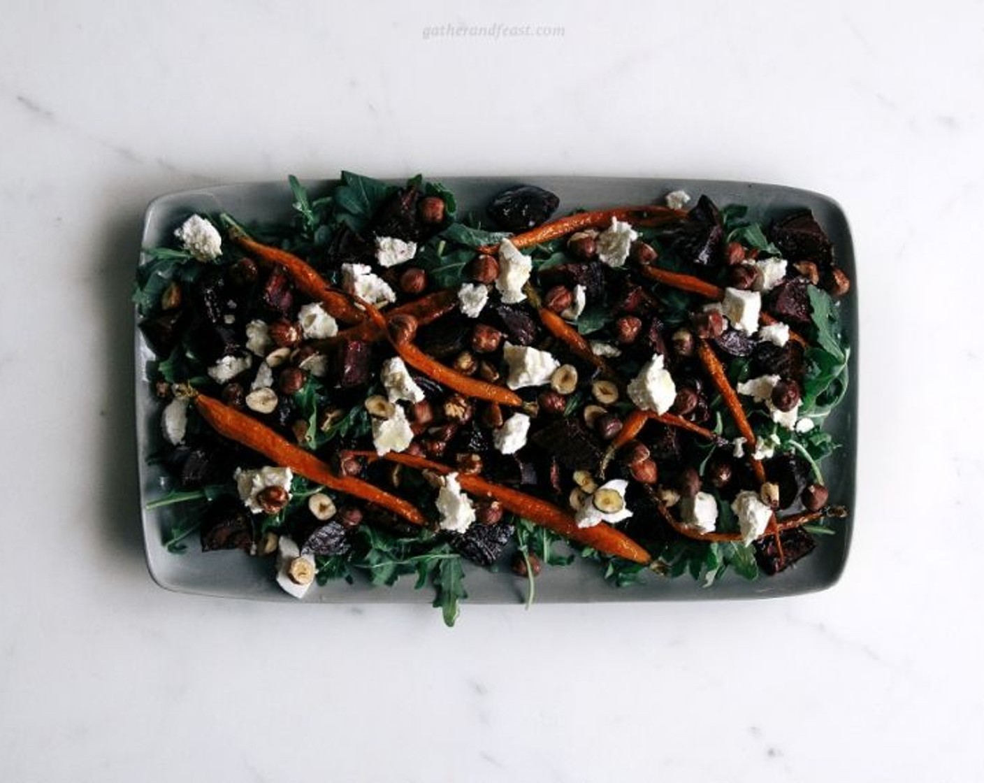 Roasted Beetroot & Carrot Salad with Chèvre