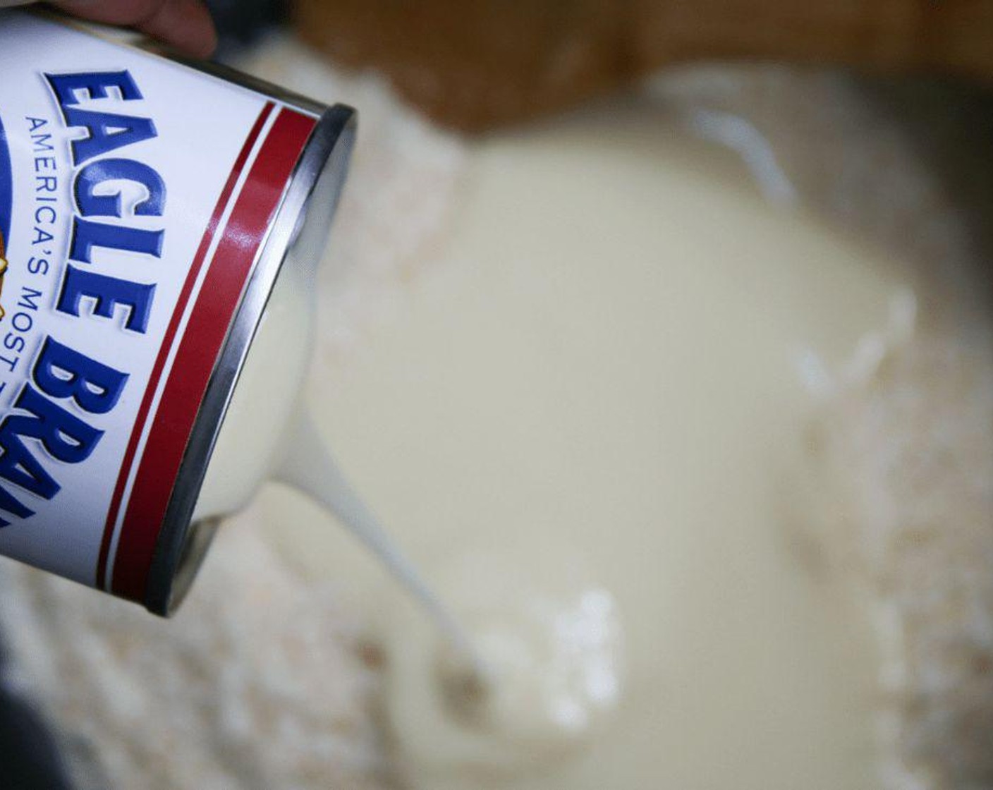 step 2 Add Sweetened Condensed Milk (2/3 cup) and stir until well incorporated.