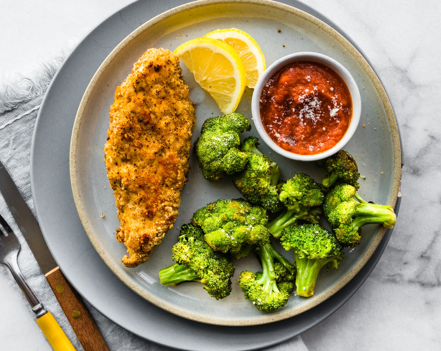 Almond Crusted Chicken and Veggies