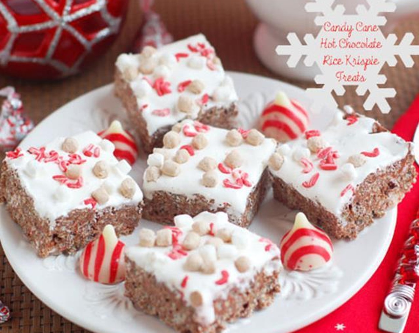 Candy Cane Hot Chocolate Rice Krispies
