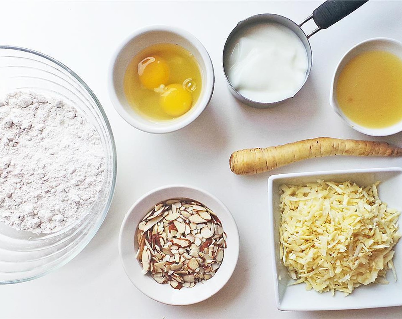 step 2 Combine and mix All-Purpose Flour (1 cup), Baking Powder (1 tsp), Baking Soda (1/2 tsp), Salt (1/2 tsp), Simply Organic Cinnamon, Ground (1 tsp), Ground Ginger (1/2 tsp), and Coconut Sugar (1/2 cup).