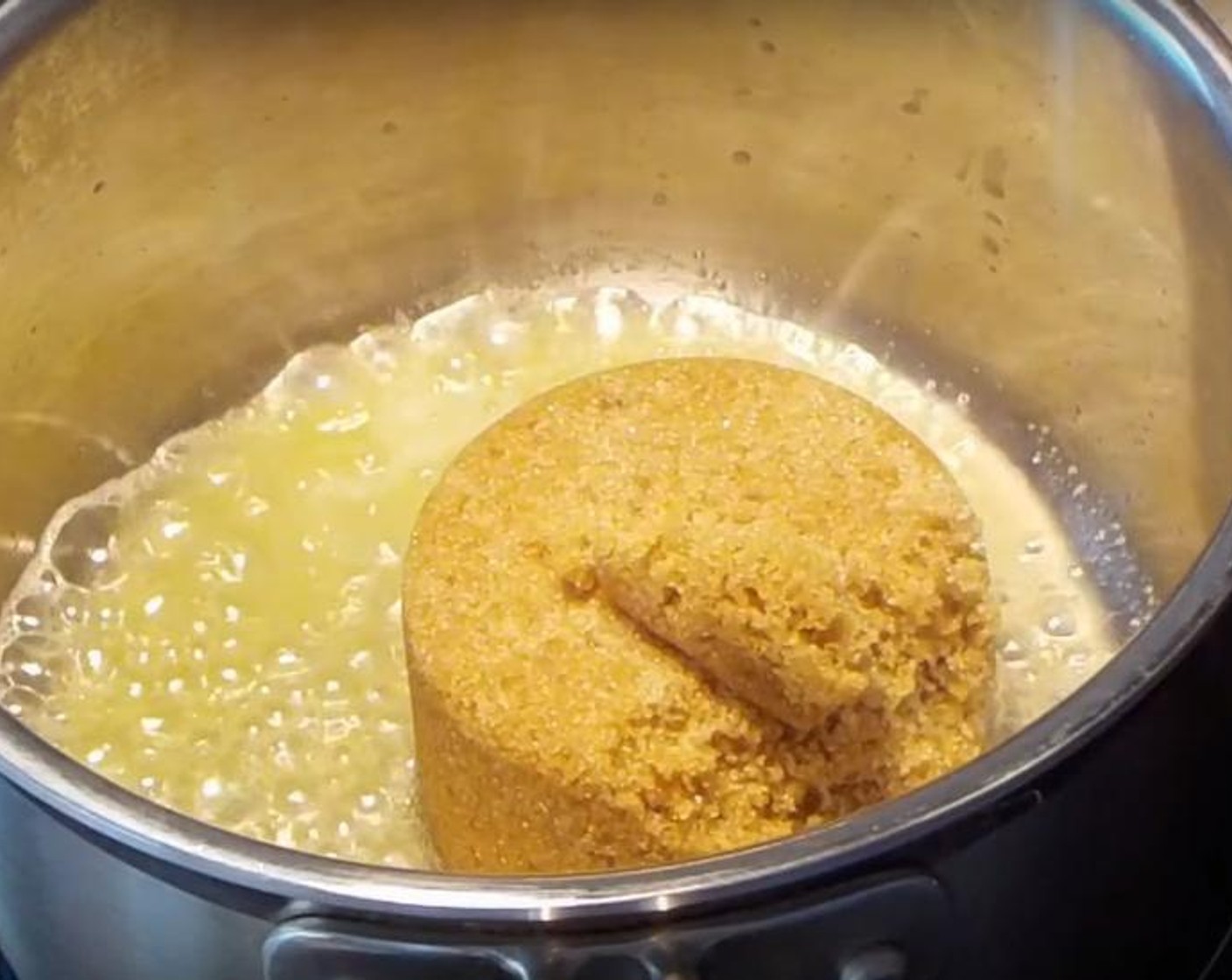 step 1 Melt Salted Butter (3 Tbsp) in a pot, and add Brown Sugar (1 cup) and keep stirring them together until completely melted. Give the mix a whisk and remove it from the heat. Mix in Heavy Cream (1/2 cup) and Vanilla Extract (1 tsp).