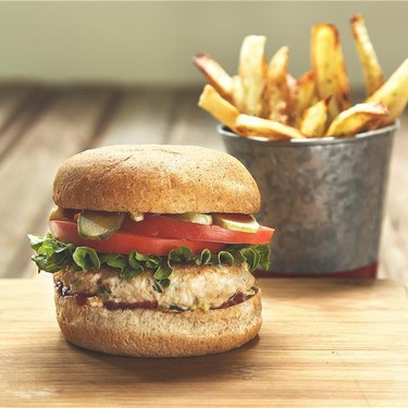 Turkey Burgers with Oven Baked Herb Fries Recipe | SideChef