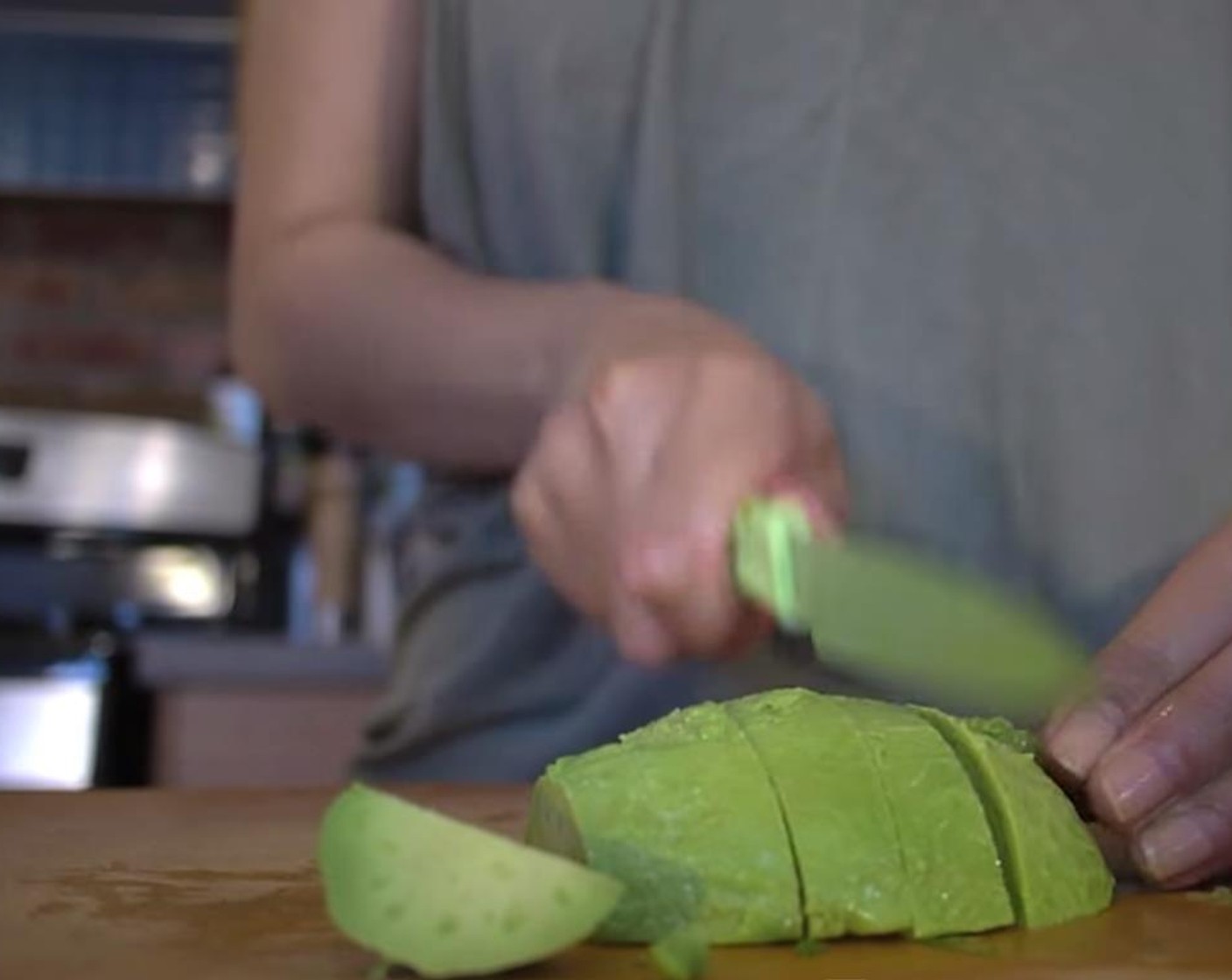 step 3 Scoop out the Avocado (1) and slice into cubes and add it to the bowl.