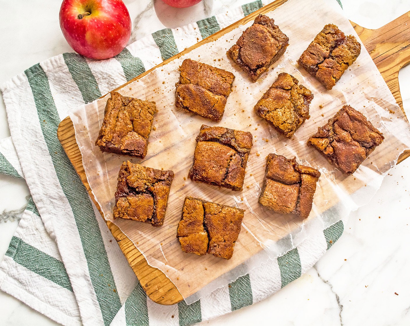 Chickpea Flour Apple Butter Snickerdoodle Bars