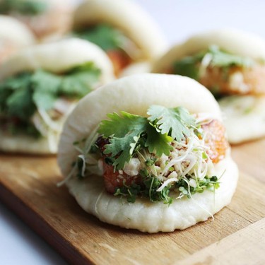 Kung Pow Pork Belly Buns with Green Mango Recipe | SideChef