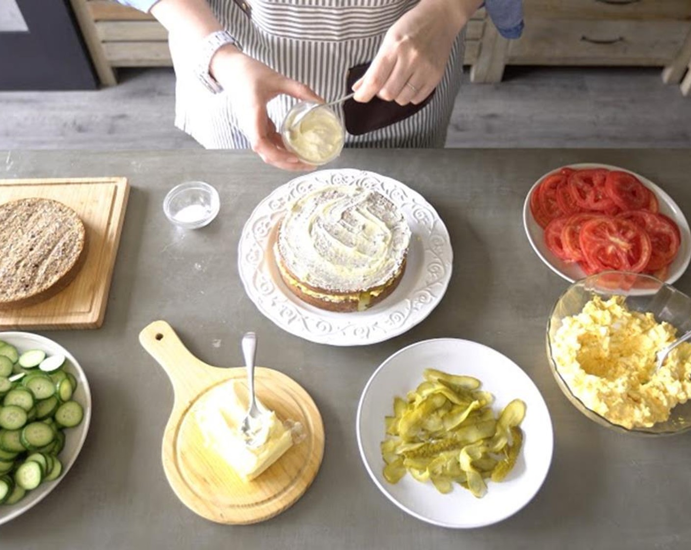 step 7 Spread Philadelphia Original Soft Cheese (2 Tbsp) generously on to the layer of bread.