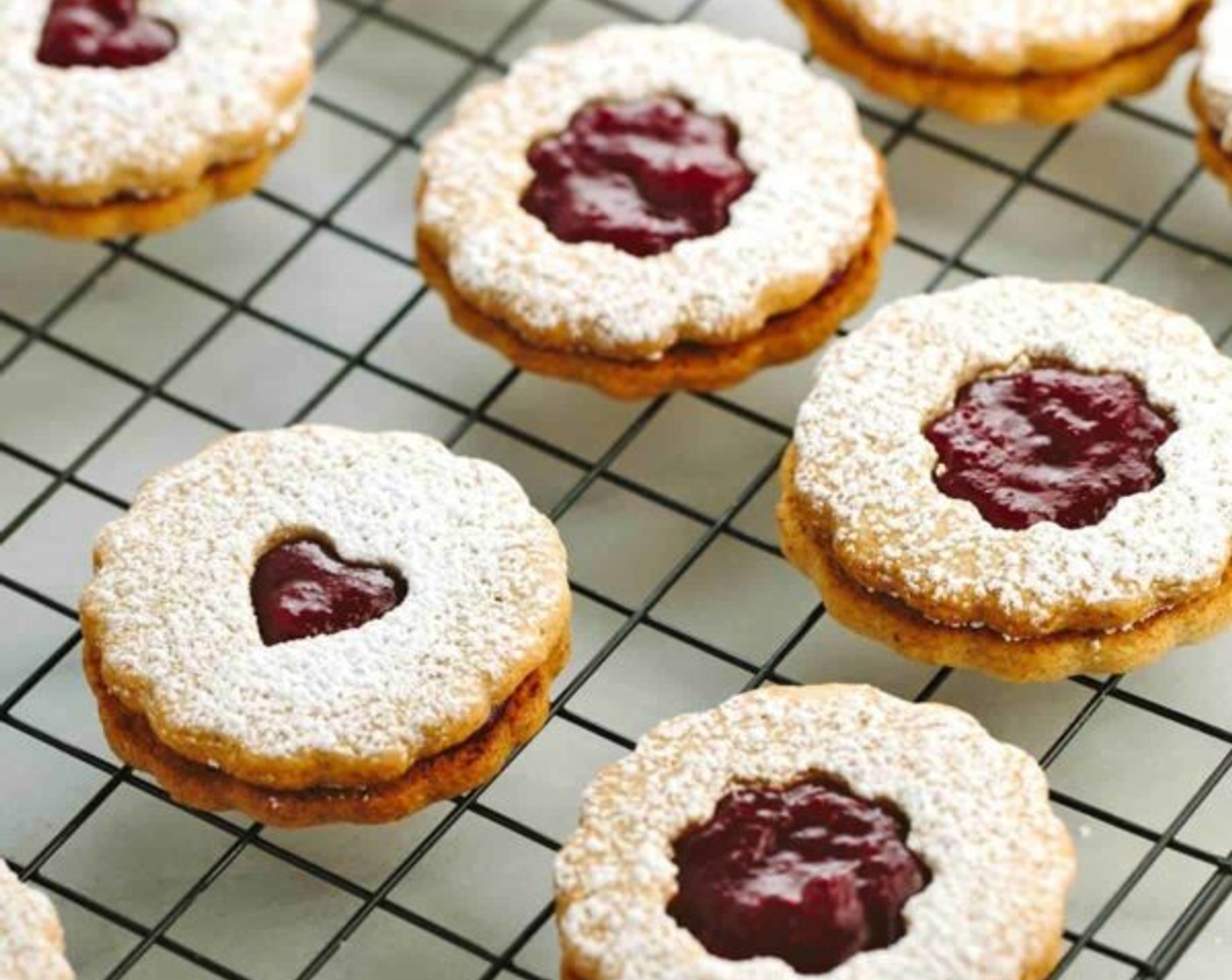 Cranberry Orange Linzer Cookies