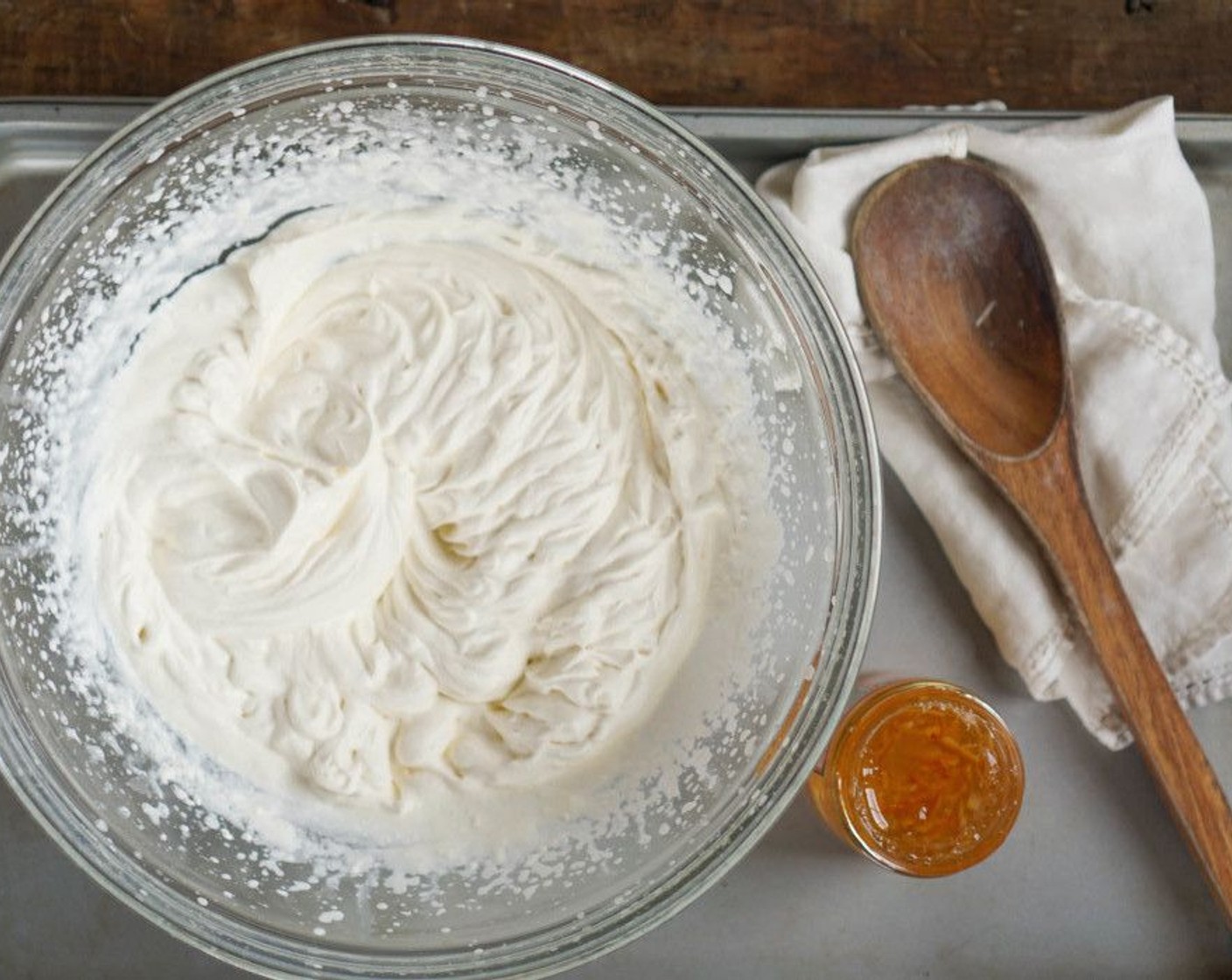 step 9 Add the Granulated Sugar (1 Tbsp) and Vanilla Extract (1/2 tsp) and beat 2-3 more minutes until stiff peaks form. At this point, you should have whipped cream.