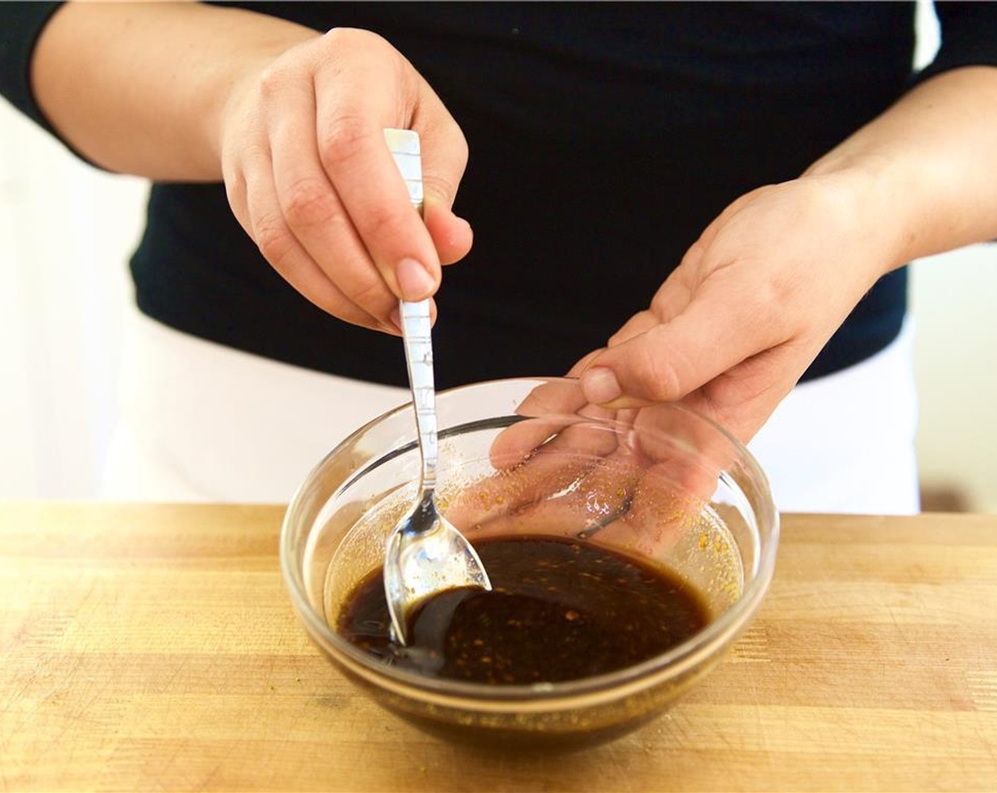 step 4 In a third small bowl, combine the Dijon Mustard (2 Tbsp), Tamari Soy Sauce (1/2 Tbsp), and lemon juice and stir until well incorporated.