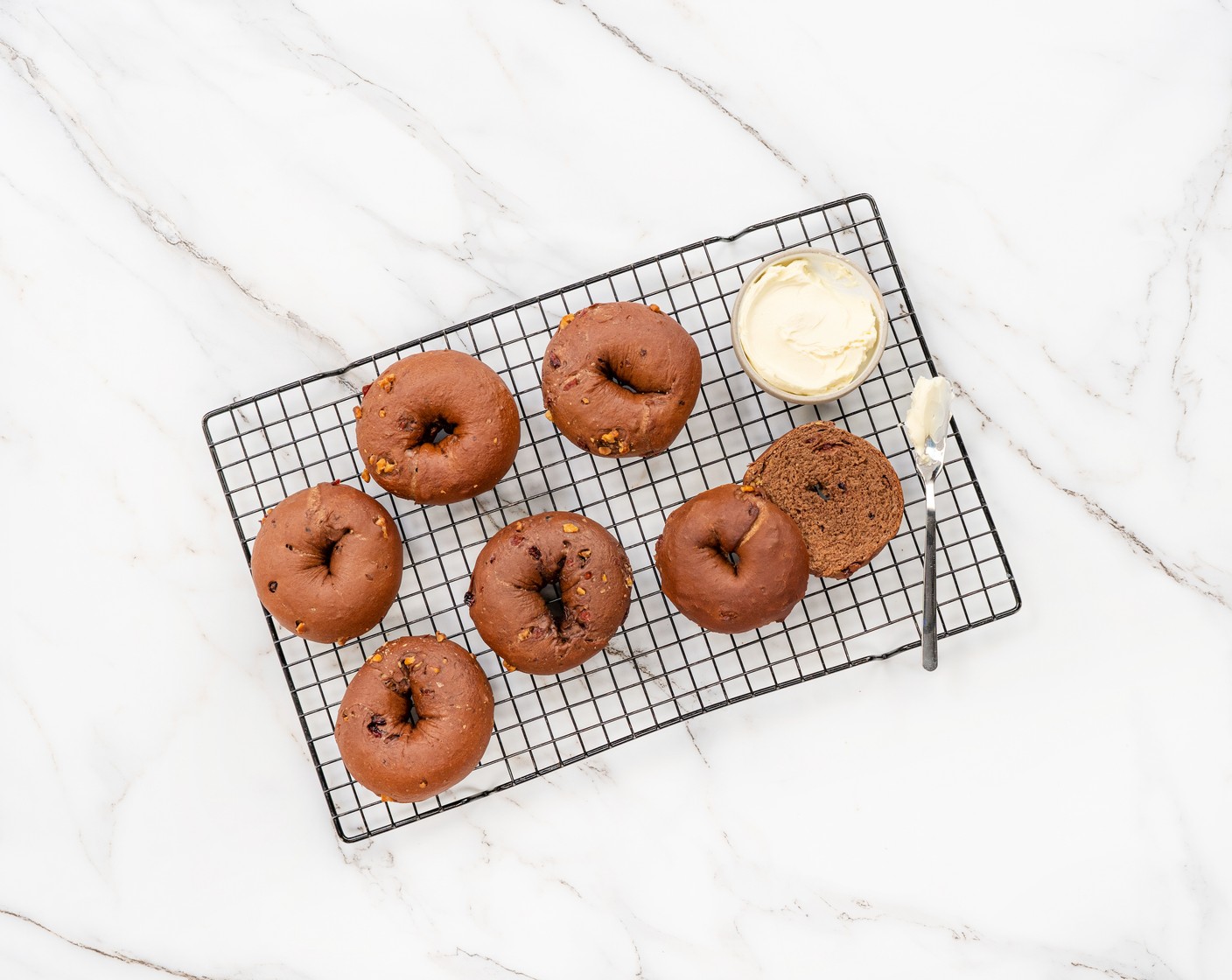 Walnut and Cranberry Bagels