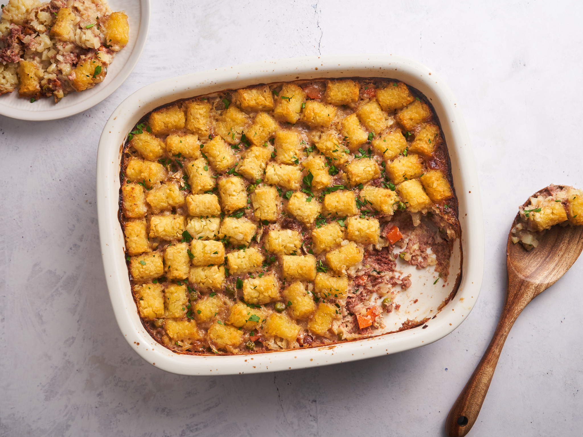 Cheesy Tater Tot Casserole with Corned Beef-image