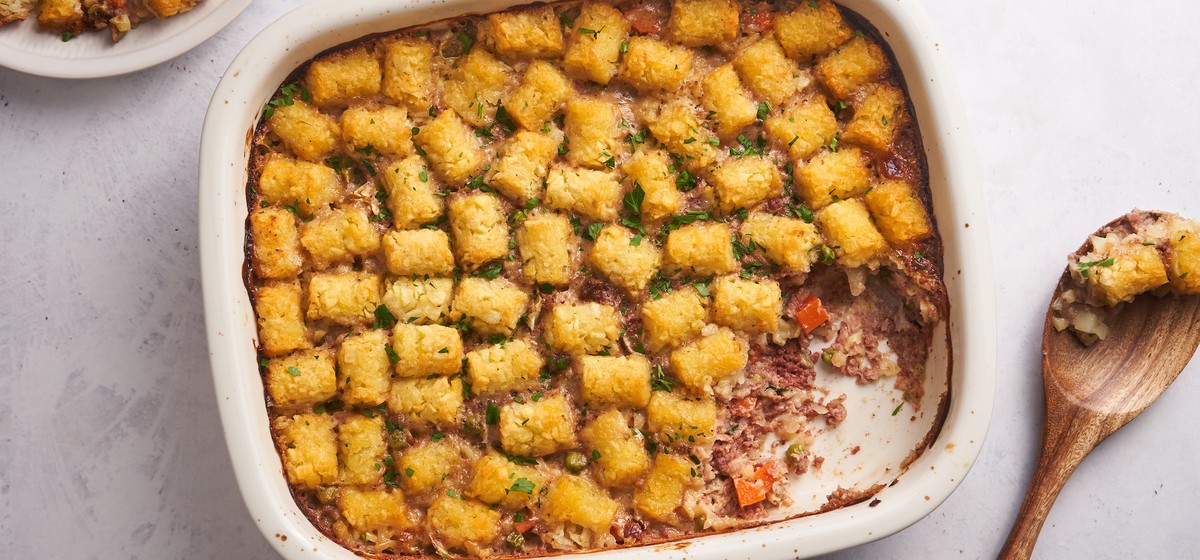 Cheesy Tater Tot Casserole with Corned Beef Recipe SideChef