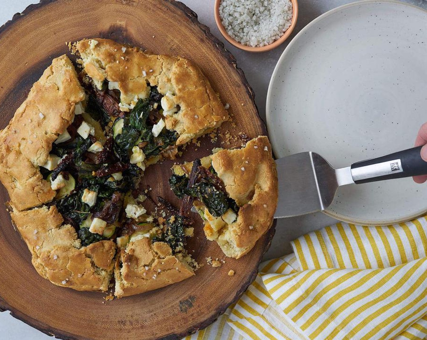 Rustic Kale Sundried Tomato Galette