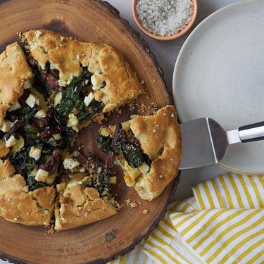 Rustic Kale Sundried Tomato Galette Recipe | SideChef