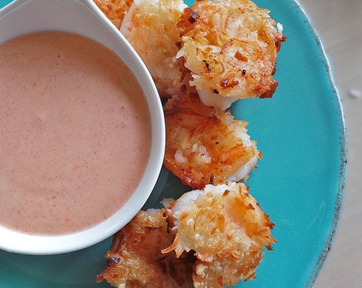Coconut Shrimp with Red Curry Sauce