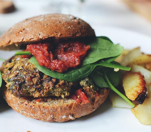 Mushroom Bean Burger Recipe SideChef
