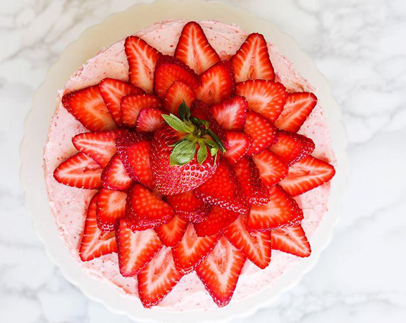 Strawberry Layer Cake with Strawberry Frosting