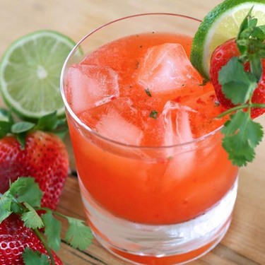 Strawberry Cilantro Margaritas Recipe | SideChef