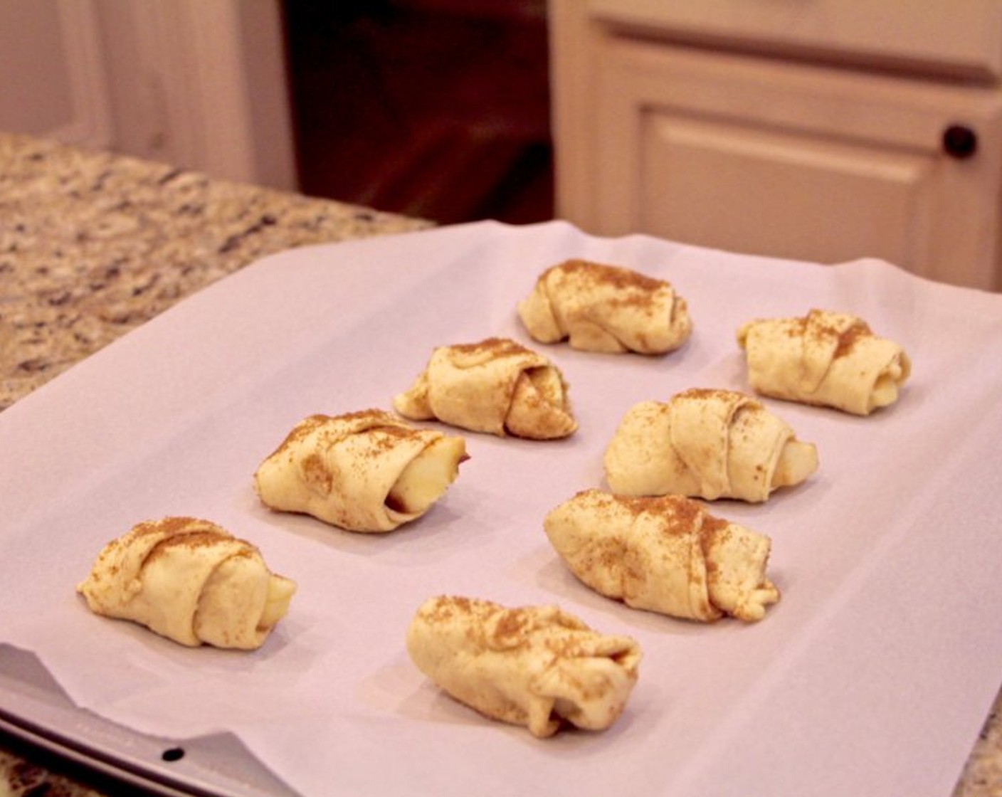 step 8 Brush the top with remaining tablespoon of Butter (1 Tbsp) , then sprinkle the top with remaining sugar mixture.