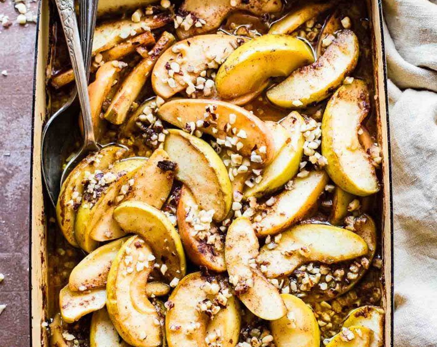 Caramelized Apple Cider Hot Fruit Bake