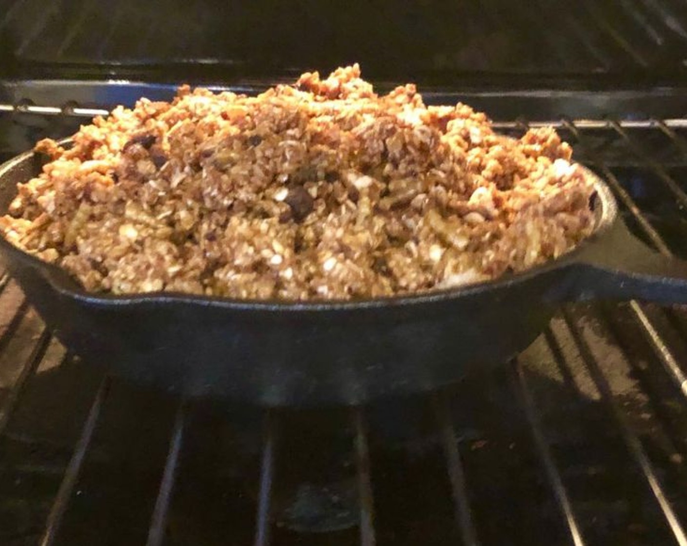 step 4 Use your hands to crumble the mixture evenly over the top of the blueberries and press down lightly. Bake until the top is golden brown and the blueberries begin to bubble, 30-40 minutes.