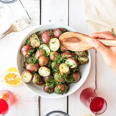 Vegan Lemon Herb Potato Salad Recipe | SideChef