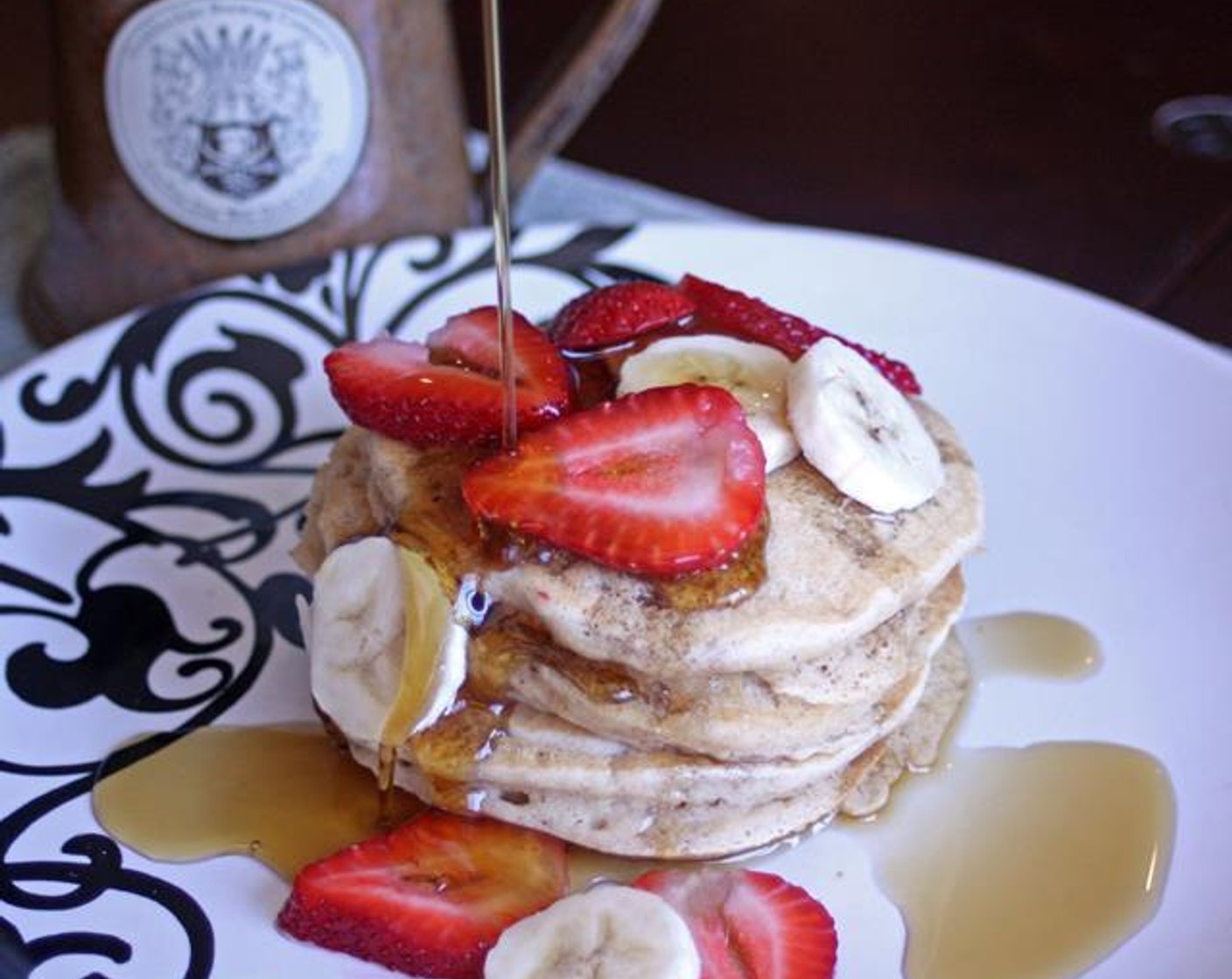 Vegan Chocolate Chip Pecan Pancakes