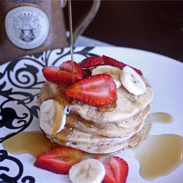 Vegan Chocolate Chip Pecan Pancakes Recipe | SideChef