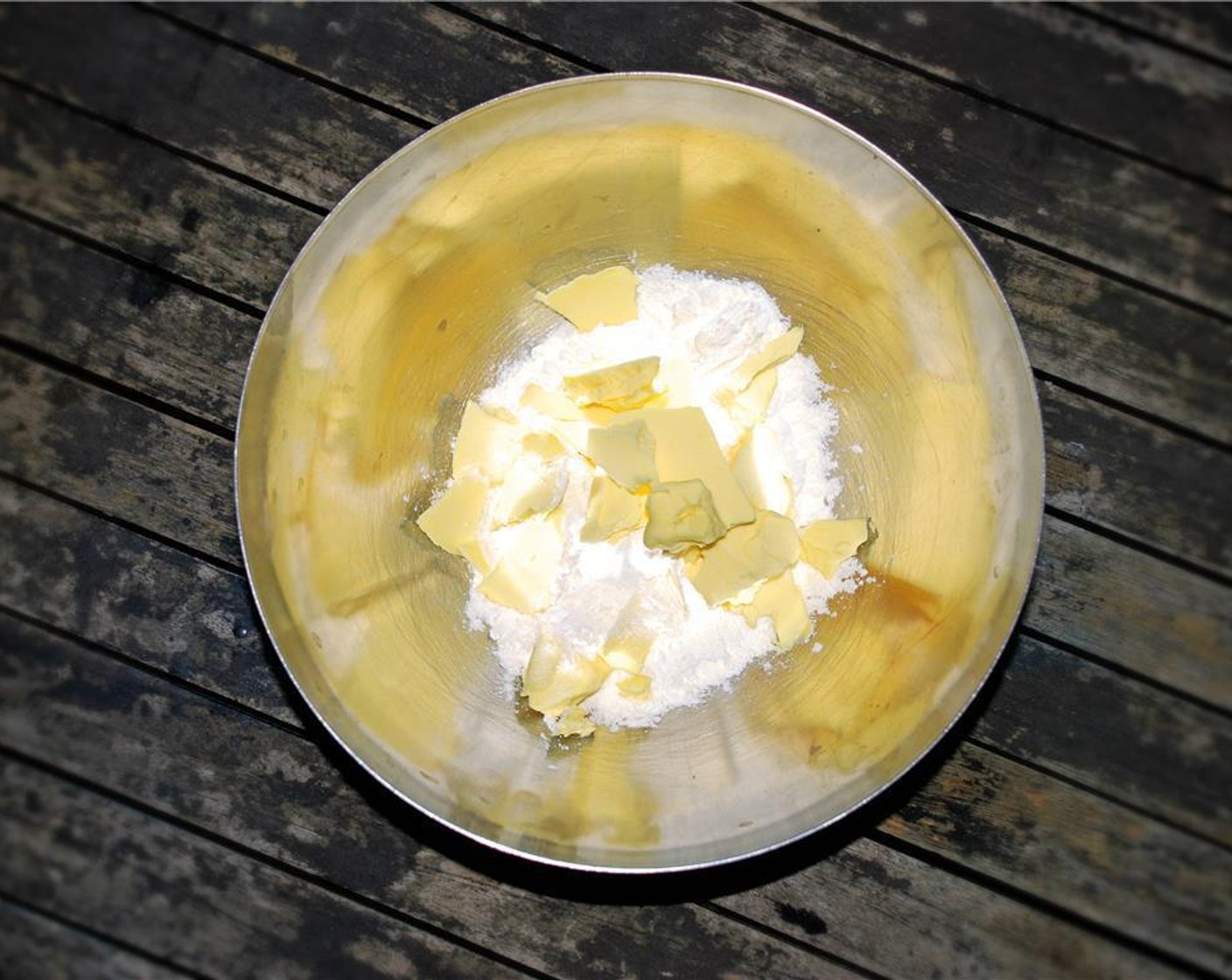 step 1 Start by making the pastry. Cube the Butter (1/2 cup) and add it along with the All-Purpose Flour (1 3/4 cups) and Salt (1 pinch) to a large bowl.