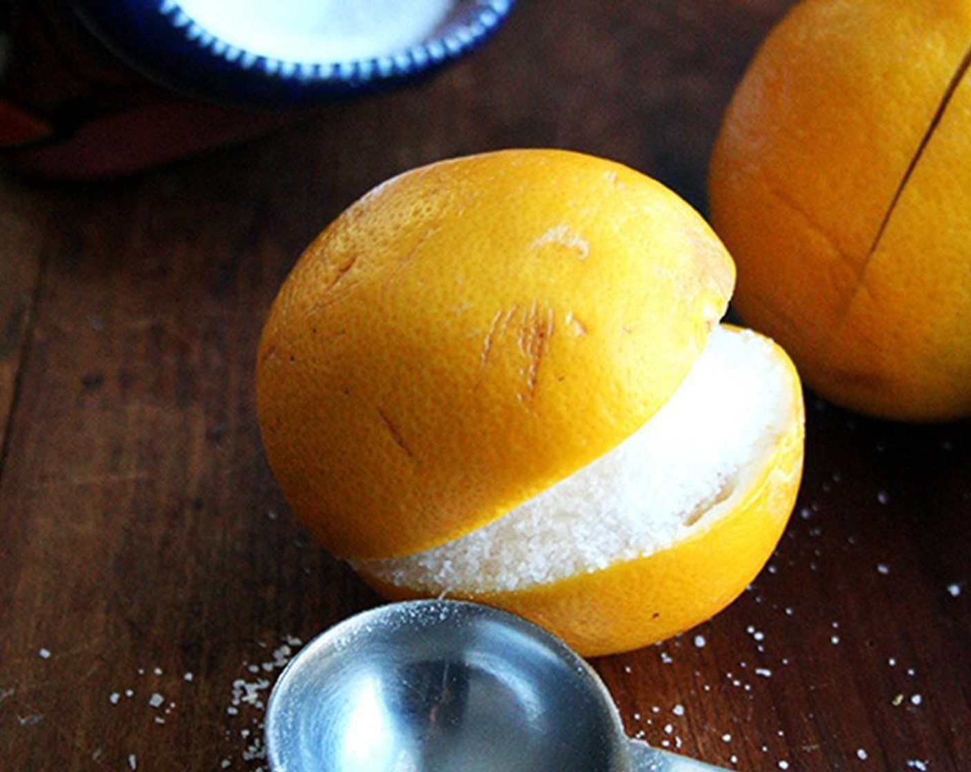 step 3 Stuff the lemons with Coarse Sea Salt (1/3 cup) and place in the jar.