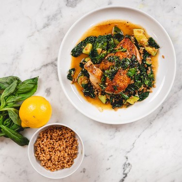 Chicken, Squash, Kale and Farro Recipe | SideChef