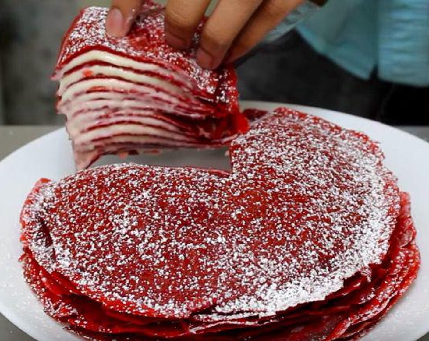 Red Velvet Crepe Cake