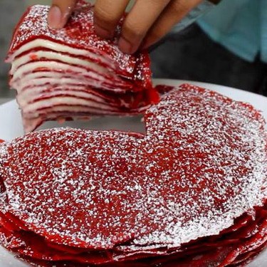 Red Velvet Crepe Cake Recipe | SideChef
