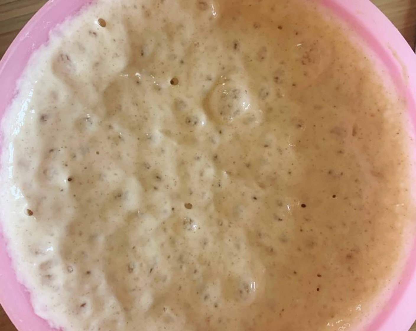 step 2 Next, in a large bowl combine the Type 0 Flour (1/3 cup), Water (2 oz), and Fresh Yeast (1/2 tsp). Stir them together with a fork, then cover with plastic wrap and let it ferment for about 4-5 hours (depending on room temperature). The mixture needs to become all bubbling.