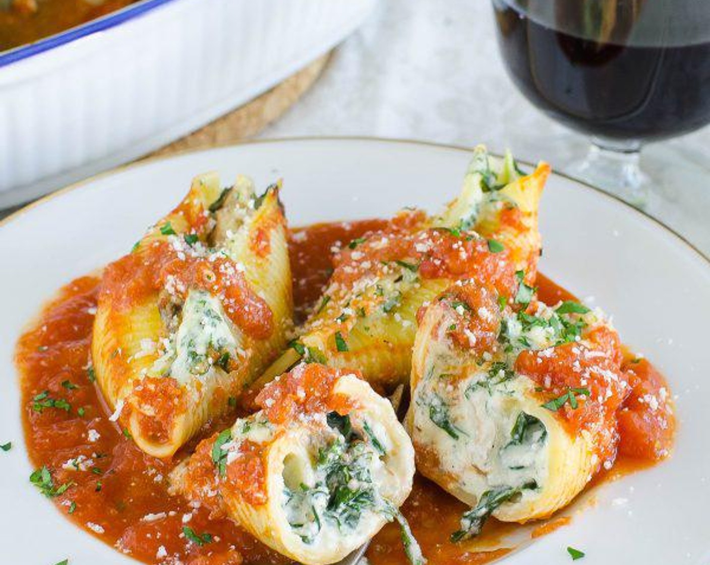 Mushroom Kale Stuffed Shells