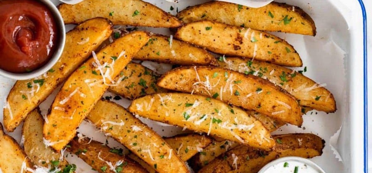 Baked Potato Wedges with Dipping Sauce Recipe | SideChef