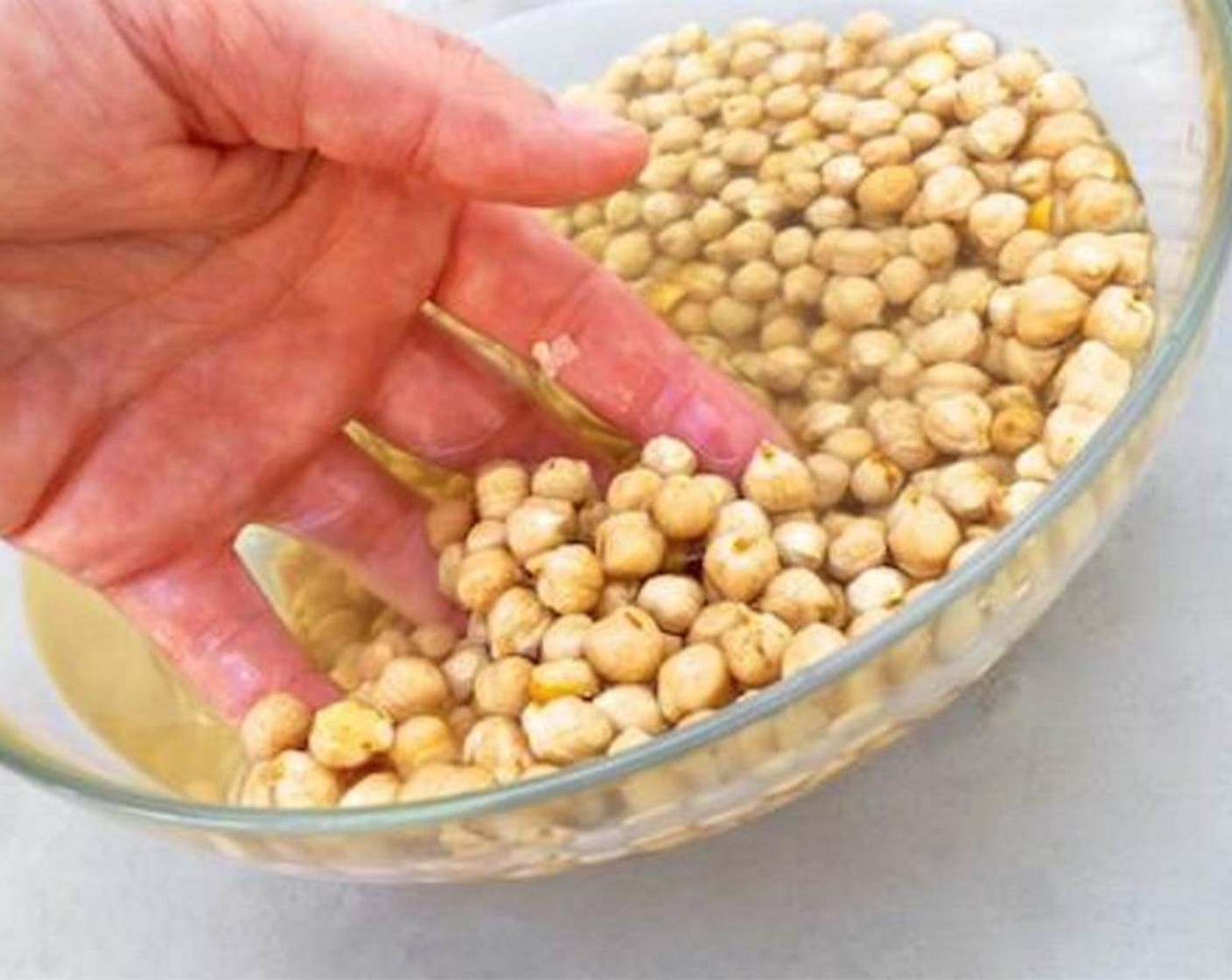 step 1 Soak the Dried Chickpeas (1 1/2 cups) in a generous amount of water overnight.