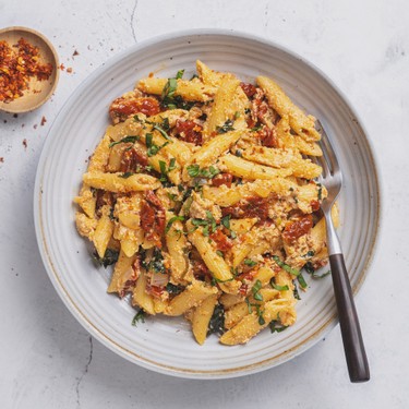 Creamy Penne with Ricotta and Tomato Sauce Recipe | SideChef