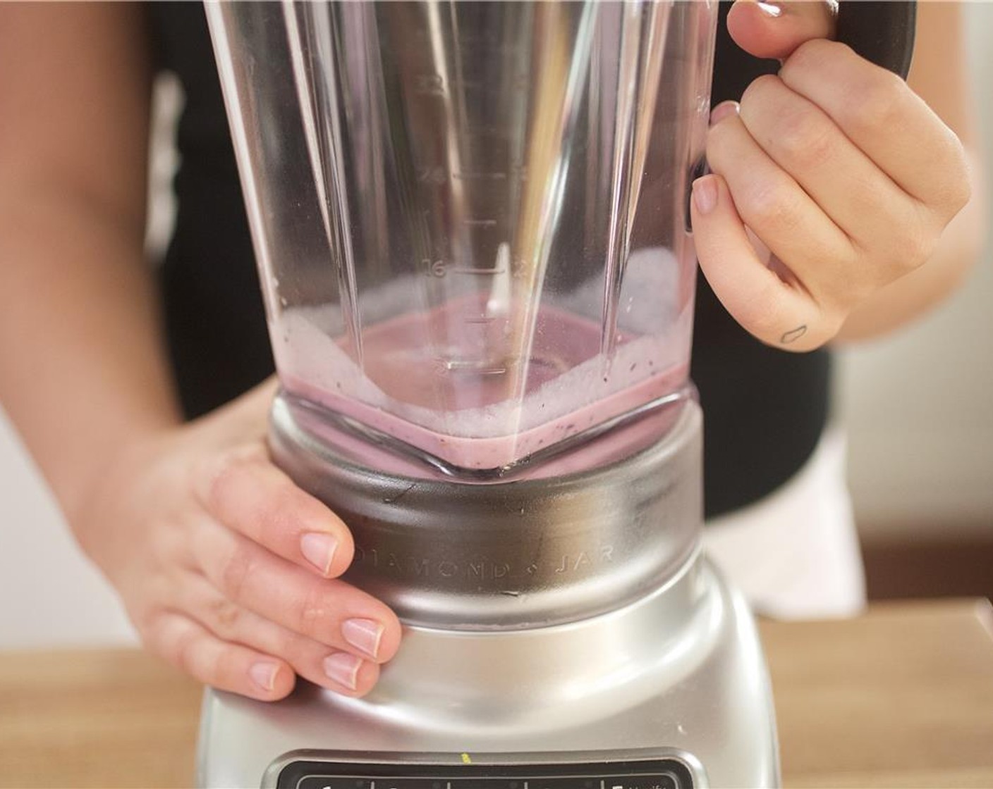 step 3 To make the dressing, add orange juice, 1/2 teaspoon of orange zest, the Red Wine Vinegar (1/2 Tbsp) Fresh Blueberry (1 pckg), Granulated Sugar (1 pckg), Greek Yogurt (2 Tbsp), and salt. Blend together until smooth.