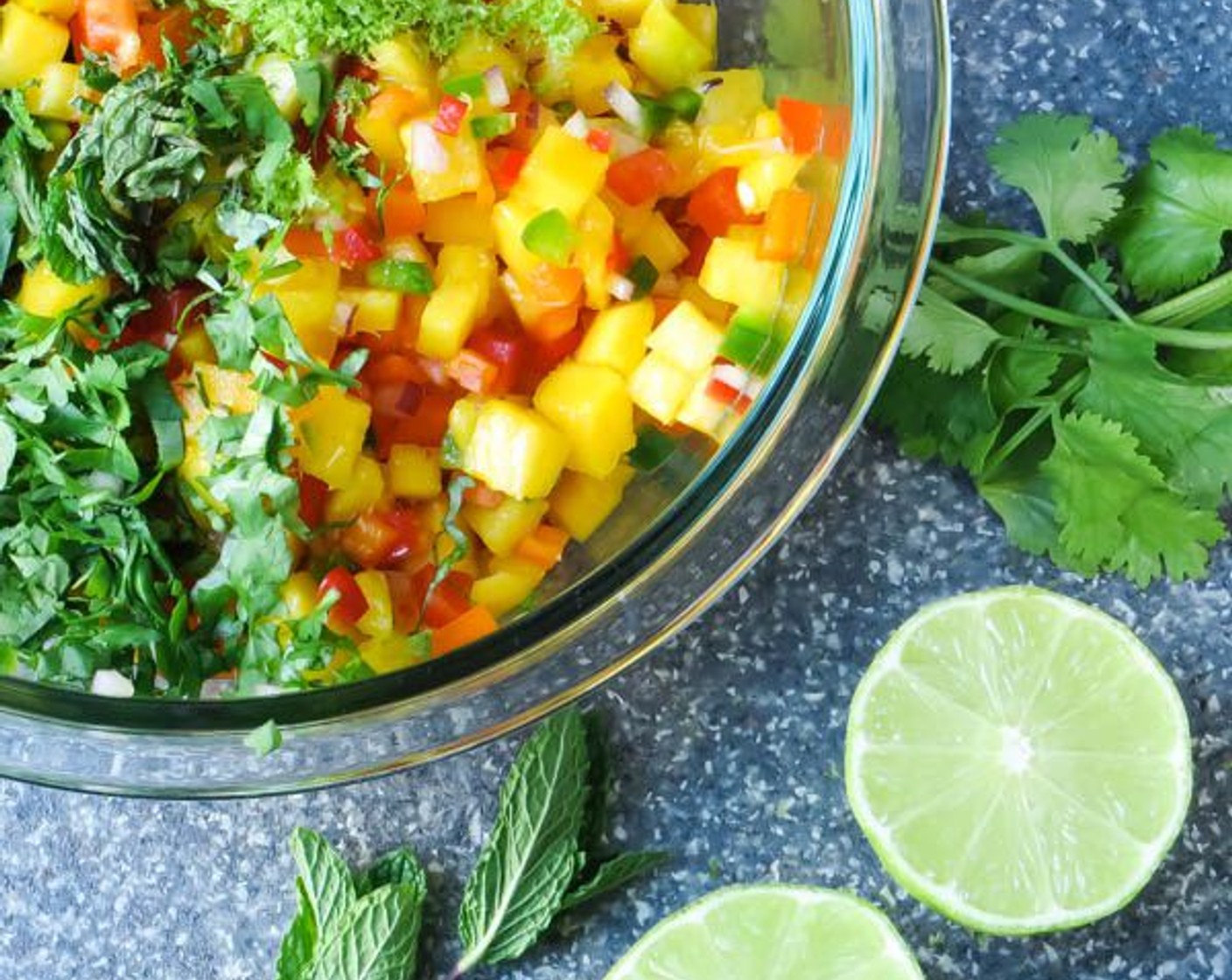 step 8 Add the lime zest and juice, cilantro and mint. Toss to combine.