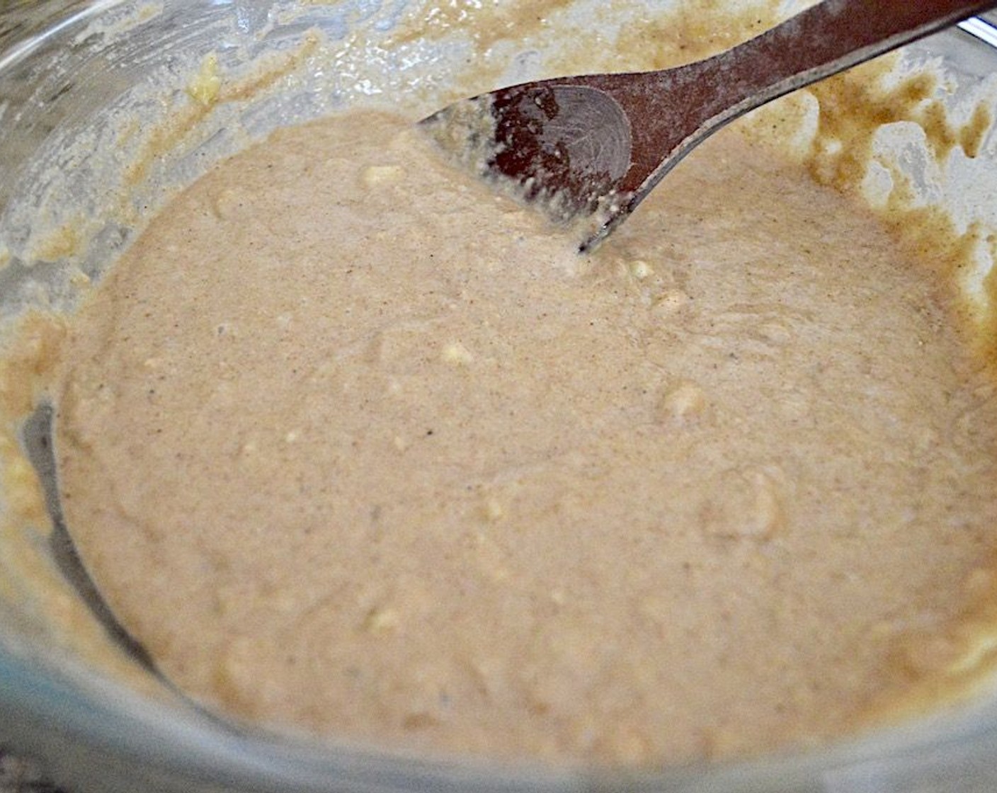 step 4 Combine the wet and dry ingredients. Stir together until just combined into a thick batter.