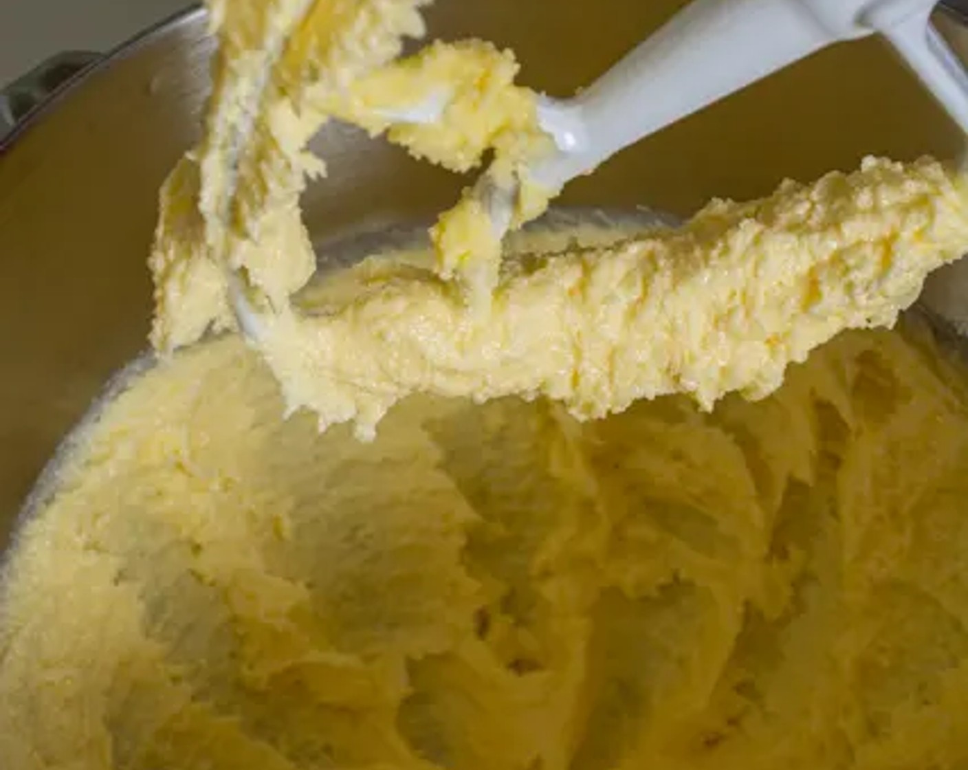 step 2 Place Butter (2 sticks) and Granulated Sugar (1 cup) in a mixing bowl. Cream the butter and sugar with a hand or stand mixer at medium speed for about 2 minutes.
