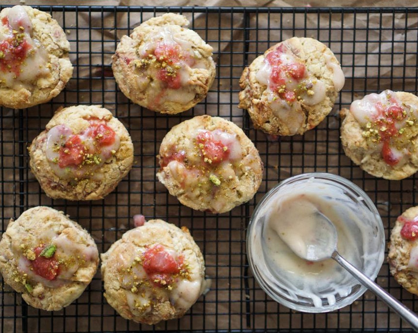 step 10 For round scones, lay the dough onto a floured surface. Press into a square, then use a biscuit cutter to cut out your circles. You may reuse the scraps for more scones.