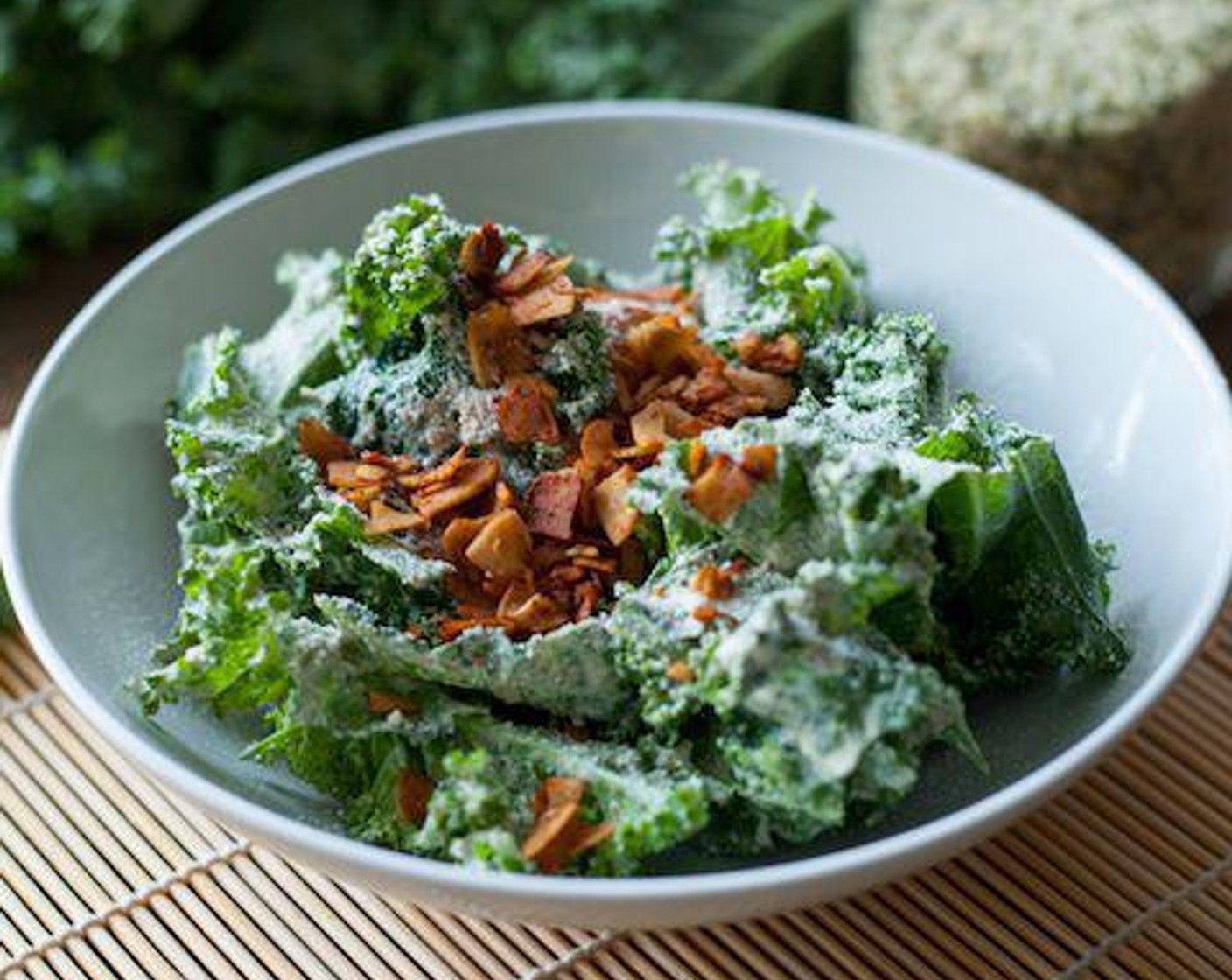 Vegan Kale Caesar Salad