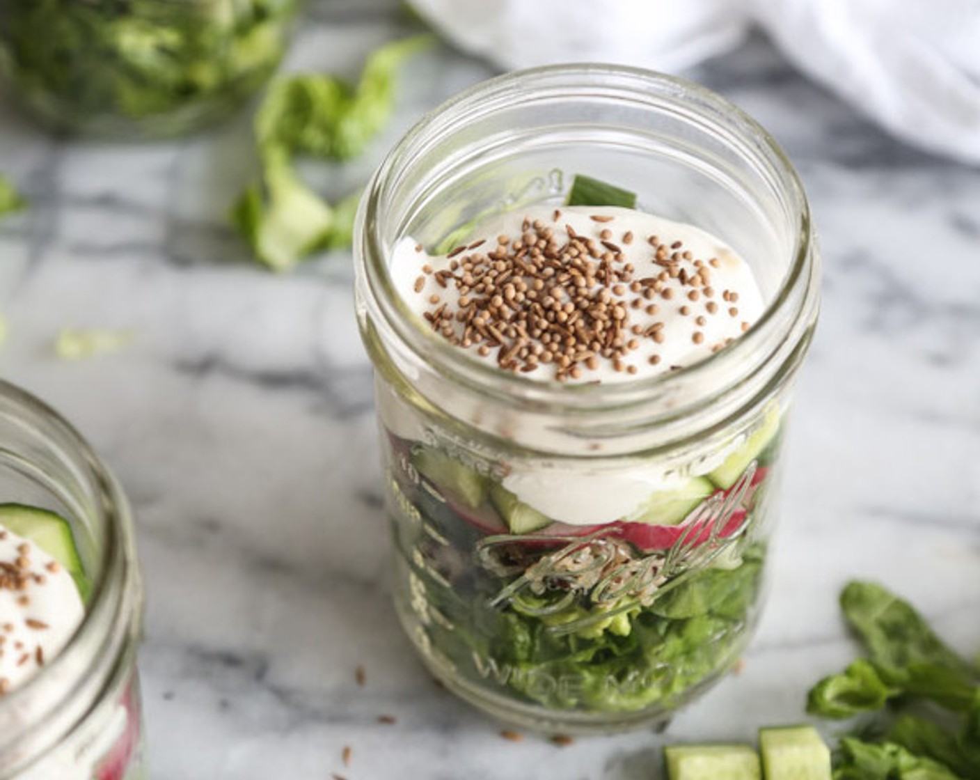 Middle Eastern Seven Layer Salad in a Jar