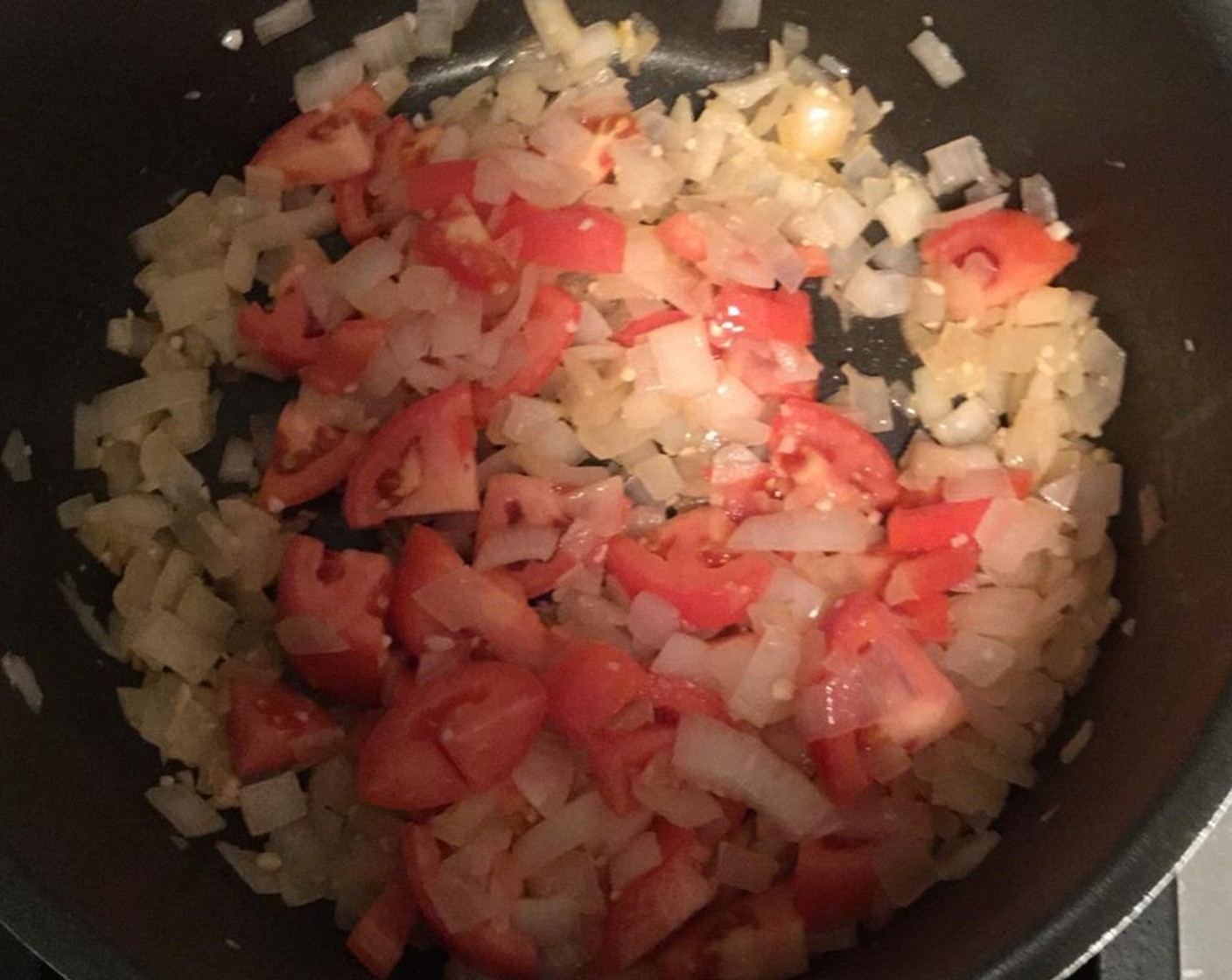 step 5 Continue cooking until the onions start turning brown.