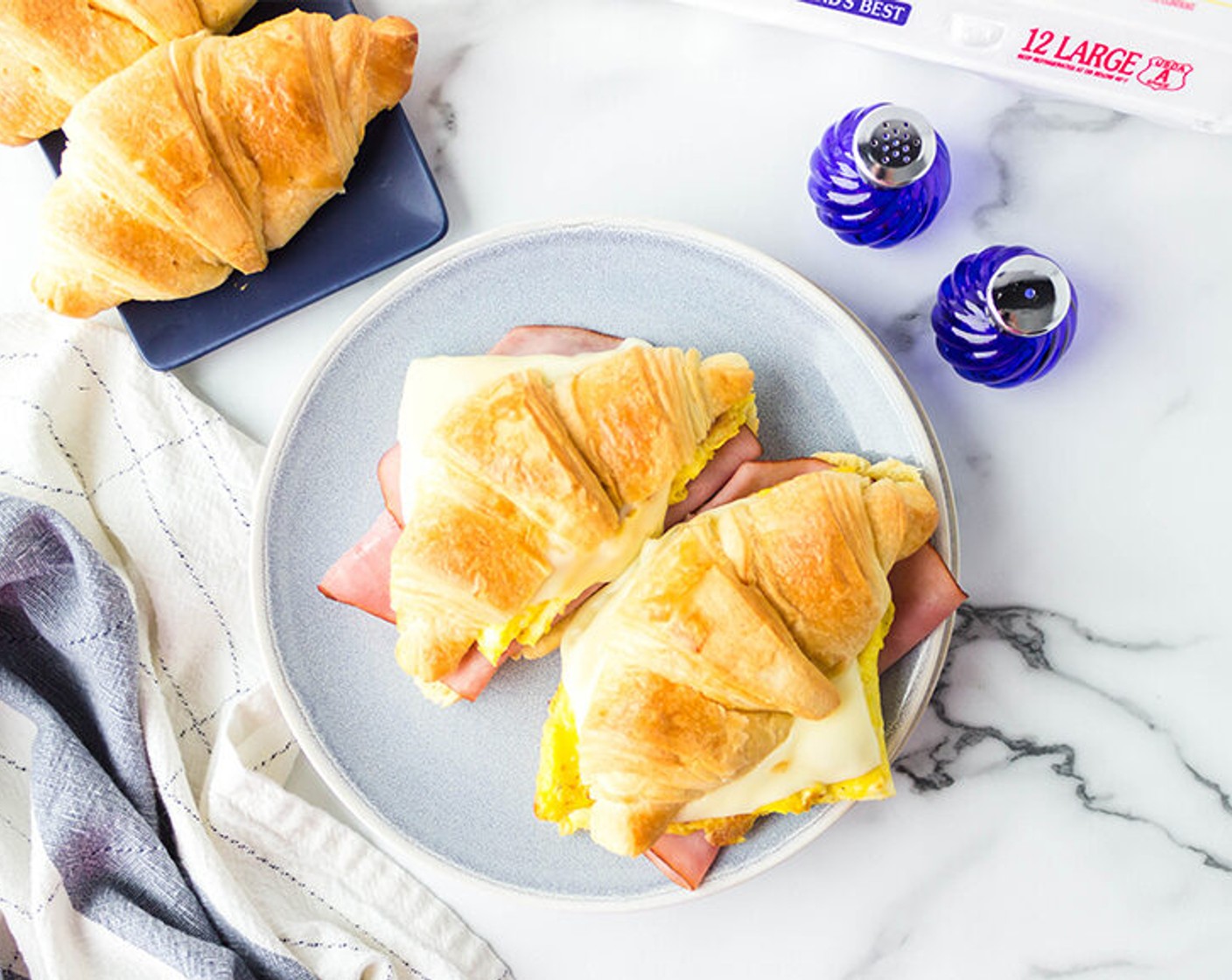 Ham, Egg, and Cheese Croissants